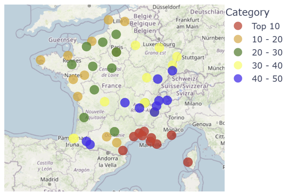 Forecast reliability map